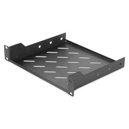 Digitus | 1U fixed shelf | DN-10-TRAY-2-B | Perfect for storage of components which are not 254 mm (10") suitable. Slim design which takes space of 1 height unit. Easy and quick to mount or dismount. Load capacity: 25...