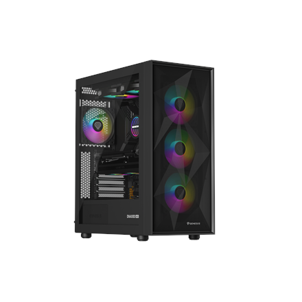 Genesis Gaming PC Case | Diaxid 605 ARGB | Midi Tower | Black