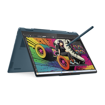 Lenovo- Yoga 7 2-in-1 14AKP10 AMD | Tidal Teal | 14 " | OLED | WUXGA | 1920 x 1200 pixels | AMD Ryzen AI 7 | 350 | 16 GB | Soldered LPDDR5 | Solid-state drive capacity 512 GB | AMD Radeon 860M Graphics | Windows 11 Ho...