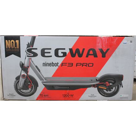 SALE OUT. Ninebot by Segway eKickScooter F3 Pro E | Segway F3 Pro E | eKickScooter | Up to 25 km/h | 10 " | 24 month(s) | Black | DAMAGED PACKAGING AND PAINT, DIRTY, SCRATCHED, MOUNTING MARKS