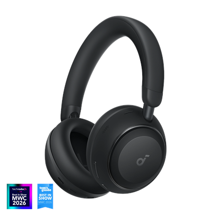Anker Soundcore Headphones | Space 2 | Over-ear | Microphone | Jet Black | Noise canceling