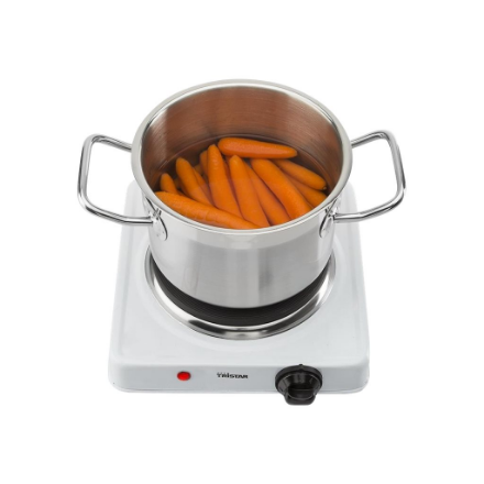 Tristar | Free standing table hob | KP-6185 | Number of burners/cooking zones 1 | Rotary | Electric | Black, White