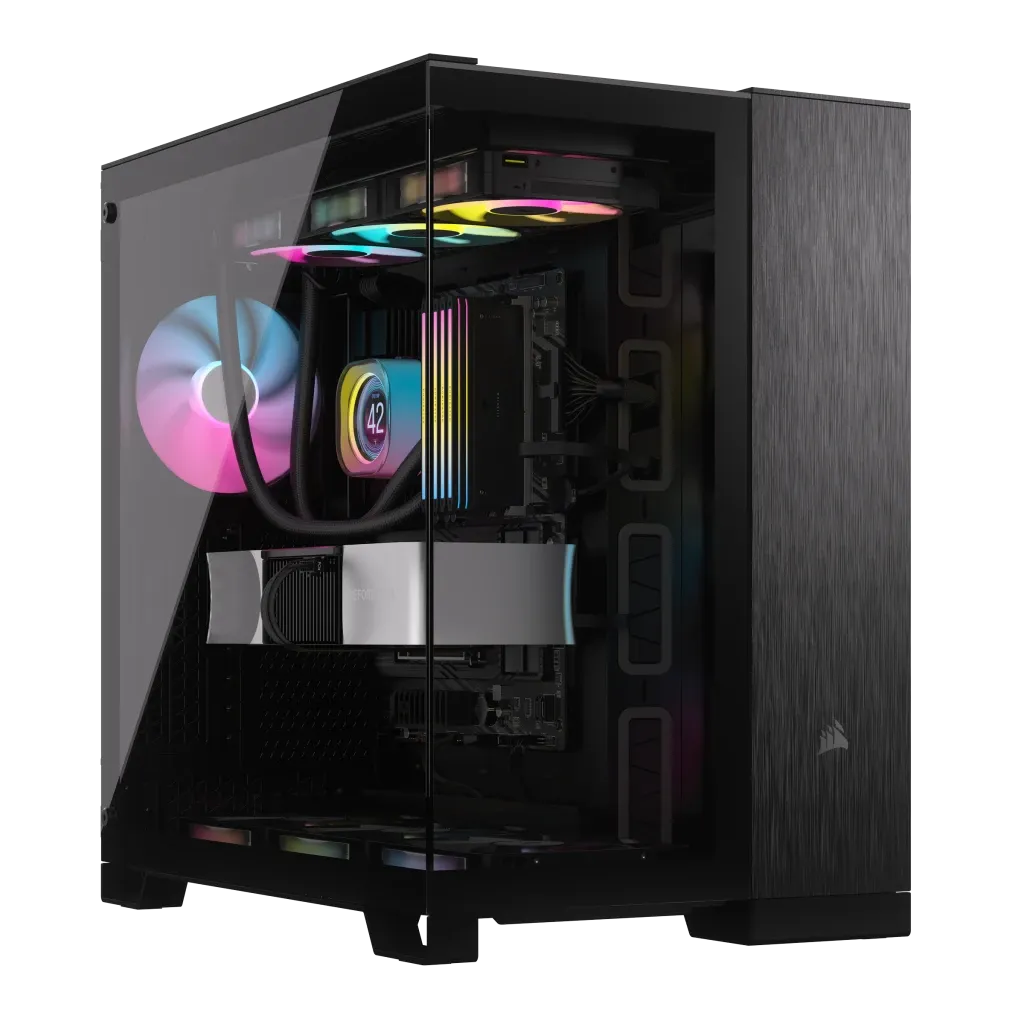 Corsair Dual Chamber PC Case | 6500X | Mid-Tower | ATX | Black/Obsidian Aluminum