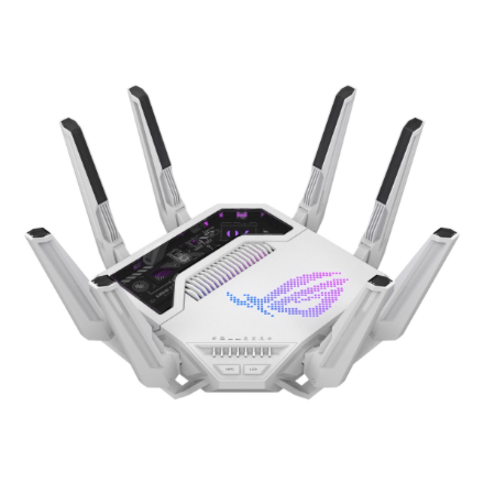 Asus | WiFi 7 Tri-band Gaming Router | ROG Rapture GT-BE19000AI | 802.11ax | 10/100/1000 Mbit/s | Ethernet LAN (RJ-45) ports 1 | Mesh Support Yes | MU-MiMO Yes | 4G/5G | Antenna type External