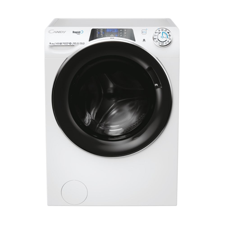 Candy | Washing Machine with Dryer | RPW4966BWMBC/1-S | Energy efficiency class A/D | Front loading | Washing capacity 9 kg | 1400 RPM | Depth 58 cm | Width 60 cm | Display | LED | Drying system | Drying capacity 6 kg...