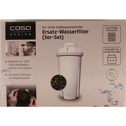 SALE OUT. Caso Spare filter for Turbo-hot water dispenser, 3 filters | Caso Spare filter for Turbo-hot water dispenser, 3pcs | DAMAGED PACKAGING