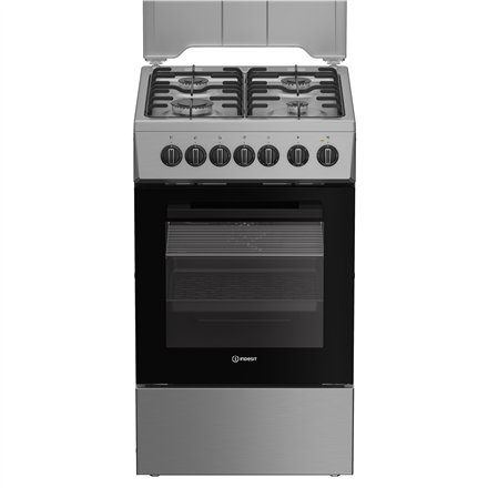 INDESIT Cooker | I5G5PMX | Hob type Gas | Oven type Electric | Stainless Steel | Width 50 cm | Depth 60 cm | Grilling | Energy efficiency class A | 60 L
