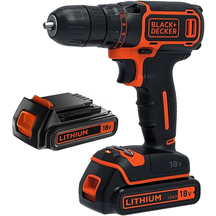 BLACK & DECKER Cordless Drill | BDCDC18B-QW | 18 V | 2x1.5 Ah | Li-Ion