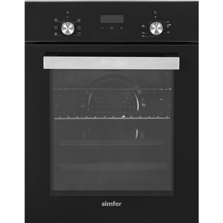 Simfer Oven | 4207DERSP.1 | 47 L | Multifunctional | Manual | Pop-up knobs | Steam function | Height 59.5 cm | Width 45 cm | Black
