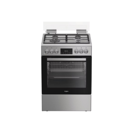 Whirlpool Cooker | W6G8LCSWX | Hob type Gas | Oven type Electric | Stainless Steel | Width 60 cm | Depth 60 cm | Energy efficiency class A+ | 72 L