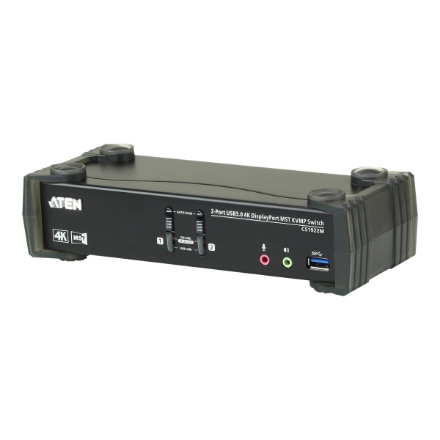 Aten | 2-Port USB 3.0 4K DisplayPort MST KVMP Switch | CS1922M-AT-G