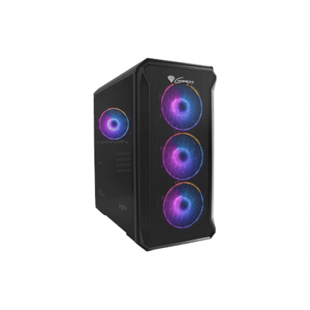 GENESIS IRID 503 ARGB Pc case, Micro tower, 2xUSB 2.0, 2x Jack, 1xUSB 3.0, Black | Genesis | IRID 503 ARGB | ATX | Black
