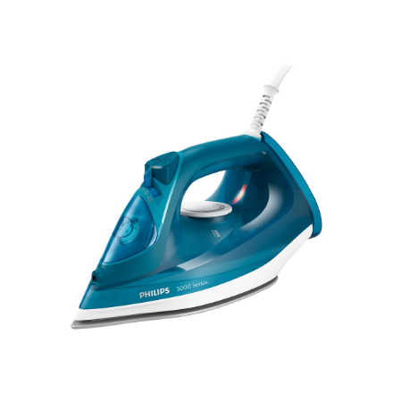 Philips DST3040/70 3000 Series | Steam Iron | 2600 W | Water tank capacity 300 ml | Continuous steam 40 g/min | Steam boost performance 200 g/min | Blue/White
