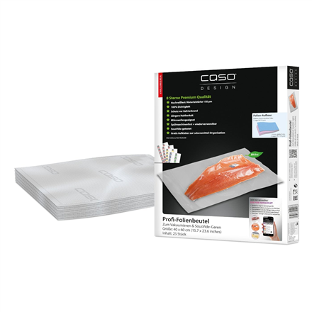 Caso | Foil bags | 01218 | 25 units | Dimensions (W x L) 40 x 60 cm | Ribbed