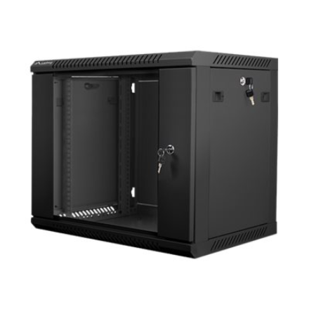 Lanberg | Rack cabinet 19" wall-mount 9U/600x450 (flat pack) | WF01-6409-10B | Black