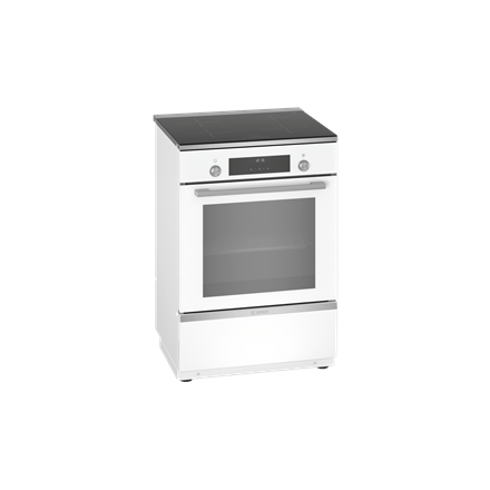 Bosch | Cooker | HLT59E020U | Integrated timer | Hob type Induction | Oven type Electric | White | Width 60 cm | Depth 60 cm | Electronic ignition | Grilling | LCD | Energy efficiency class A | 66 L