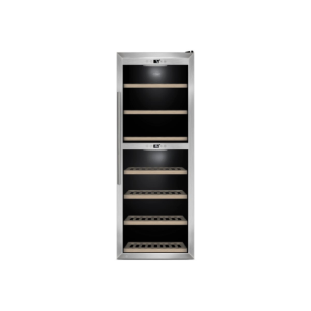 Caso | Wine Cooler | WineComfort 1260 Smart | Energy efficiency class G | Free standing | Bottles capacity 126 | Stainless steel/Black