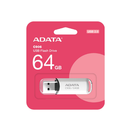 ADATA | USB Flash Drive | C906 | 64 GB | USB Type-A | White