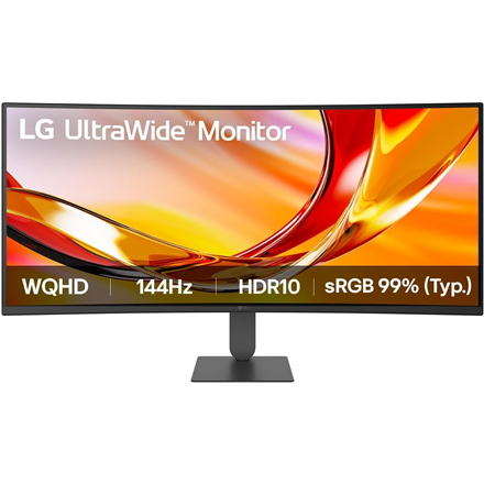 LG 34U620B-B UltraWide | 34 " | VA | WQHD | 21:9 | 144 Hz | 5 ms | 3440 x 1440 pixels | 300 cd/m² | HDMI ports quantity 2