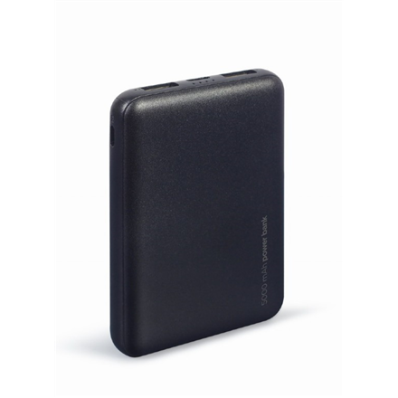 Gembird | Power Bank | PB05-02 | 5000 mAh | Black | 2 x USB-AF