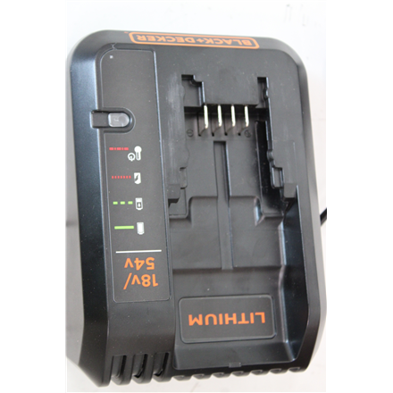 SALE OUT. | BLACK & DECKER Fast Charger 18V-54 V, 2A, Li-ion | BDC2A-QW | 23 month(s) | UNPACKED, SCRATCHED BATTERY CHARGER