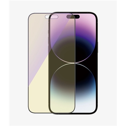 PanzerGlass | Screen protector | Apple | iPhone 14 Pro Max | Glass | Black | Ultra-Wide Fit; Scratch resistant; Shock resistant; Easy installation; Anti-blue light; Eye protection; Diamond strength; Antibacterial; Fin...