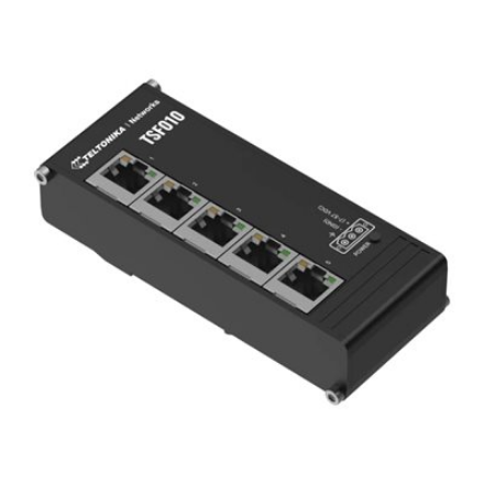 Teltonika | Industrial Switch | TSF010 | Unmanaged | DIN rail mountable | 10/100 Mbps (RJ-45) ports quantity 5 | Power supply type 3-pin industrial DC power socket