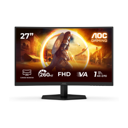 AOC C27G42ZE | 27 " | Fast VA | FHD | 16:9 | 260 Hz | 1 ms | 1920 x 1080 pixels | 300 cd/m² | HDMI ports quantity 1 | Black