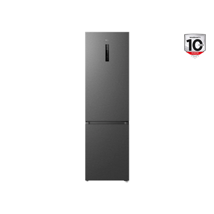 TCL Refrigerator | RC382BXC0EU | Energy efficiency class C | Free standing | Combi | Height 203 cm | No Frost system | Fridge net capacity 265 L | Freezer net capacity 117 L | Display | 35 dB | Inox