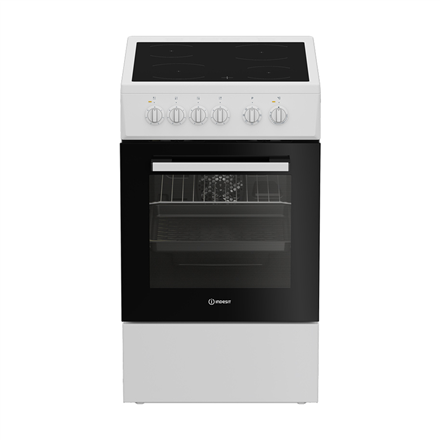 INDESIT Cooker | I5V8PMW | Hob type Ceramic | Oven type Electric | White | Width 50 cm | Depth 60 cm | Energy efficiency class A | 55 L