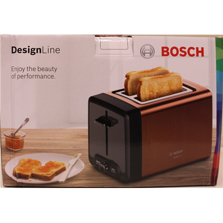 SALE OUT. Bosch TAT4P429 DesignLine Toaster, 970 W, 2 slots, Copper | SALE OUT. | Bosch DesignLine Toaster | TAT4P429 | Power 970 W | Number of slots 2 | Housing material Stainless Steel | Copper/Black | DAMAGED PACKA...