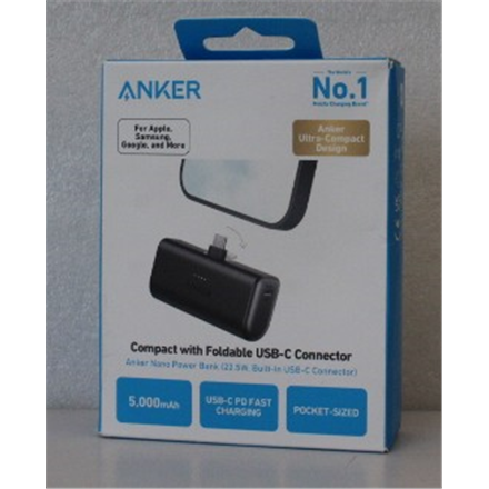 SALE OUT. Anker Nano Power Bank Built-In with USB-C Connector | A1653H11 | 5000 mAh | Black | DEMO