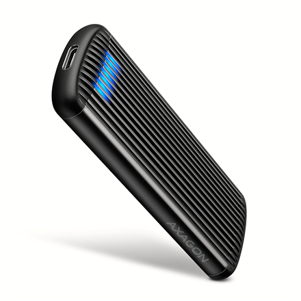 AXAGON USB-C 10Gbps M.2 NVMe SSD Enclosure, Screwless, RIBBED Aluminum | EEM2-SC