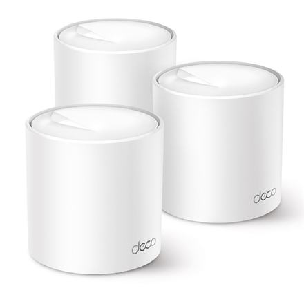 TP-LINK Deco X50 (3-pack) AX3000 Whole Home Mesh Wi-Fi 6 System | TP-LINK | Whole Home Mesh Wi-Fi 6 System | Deco X50 (3-pack) | 802.11ax | 574+2402 Mbit/s | Ethernet LAN (RJ-45) ports 3 | Mesh Support Yes | MU-MiMO Y...