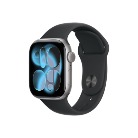 Apple Watch Series 11 GPS 42mm Space Grey Aluminium Case with Black Sport Band - S/M | Apple
