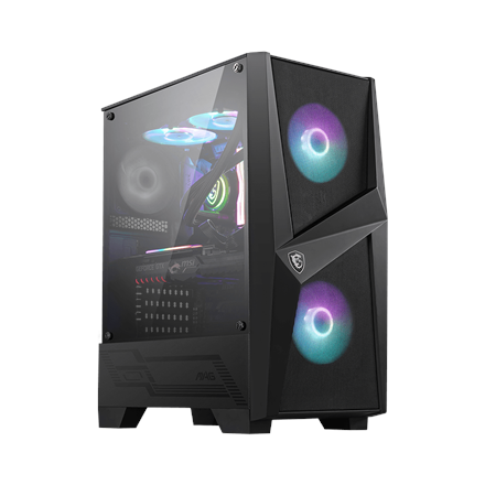 MSI MAG FORGE 100R PC Case, Mid-Tower, USB 3.2, Black | MSI | MSI MAG FORGE 100R | ATX | Black