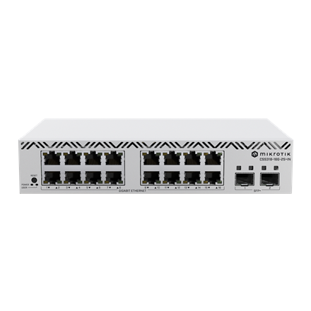 MikroTik | Cloud Smart Switch with SwitchOS desktop case | CSS318-16G-2S+IN