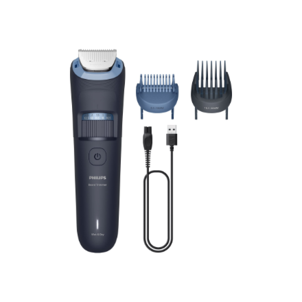 Philips BT3665/15 Series 3000 Beard Trimmer, Wet and Dry, Blue | Philips