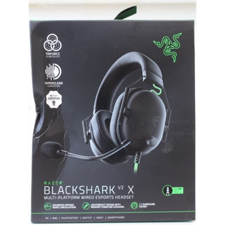 SALE OUT. Razer BlackShark V2 X Gaming Headset, Over-Ear, Wired, Microphone, Black | Razer | Gaming Headset | BlackShark V2 X | Wired | Over-Ear | DAMAGED PACKAGING | Warranty 24 month(s)
