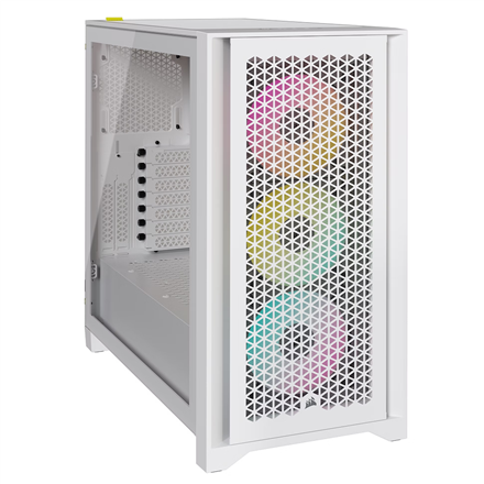 Corsair | Tempered Glass PC Case | iCUE 4000D RGB AIRFLOW | Side window | Mid-Tower | White