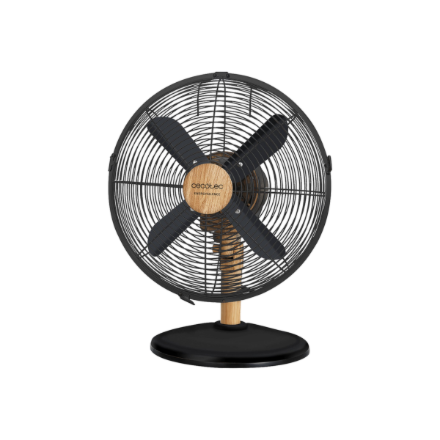 Cecotec EnergySilence 600 WoodDesk | Desktop Fan | Table Fan | 40 W | Diameter 30 cm | Number of speeds 3 | Oscillation | Beige/Black