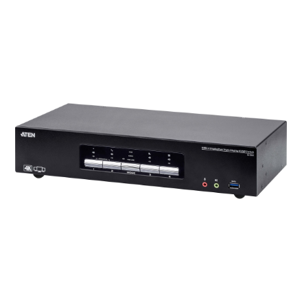Aten | 4-Port USB3.0 4K DisplayPort Triple Display KVMP Switch | CS1964