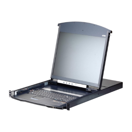 Aten | 16-Port Cat 5 Dual Rail 19" LCD KVM over IP Switch with Virtual Media | KL1116VNA-AG | 1 x USB Type-A Female