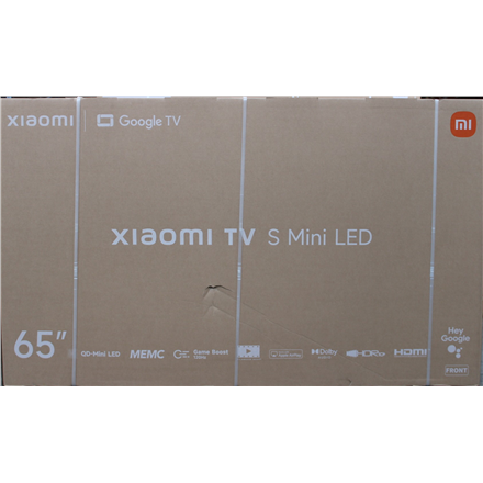 SALE OUT. Xiaomi TV S Mini LED 65 2026 | SALE OUT. Xiaomi | S Mini LED 2026 | 65 | Smart TV | Google TV | 4K UHD | Dark Grey | DAMAGED PACKAGING, DENTED BACKSIDE