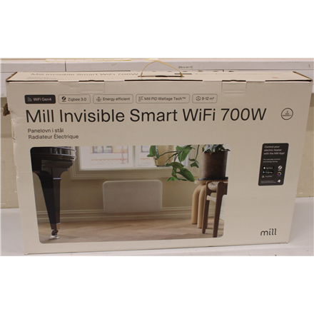 SALE OUT. Mill PA700WIFI4 Panel Heater with WiFi Gen 4 700 W Suitable for rooms 9-12 m² White IPX4 | Mill Invisible Smart WiFi Heater | PA700WIFI4 | Panel Heater | 700 W | Suitable for rooms up to 9-12 m² | White | DA...
