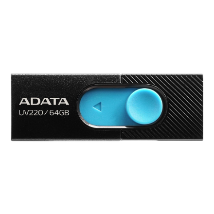 ADATA | USB Flash Drive | UV220 | 64 GB | USB Type-A | Black/Blue
