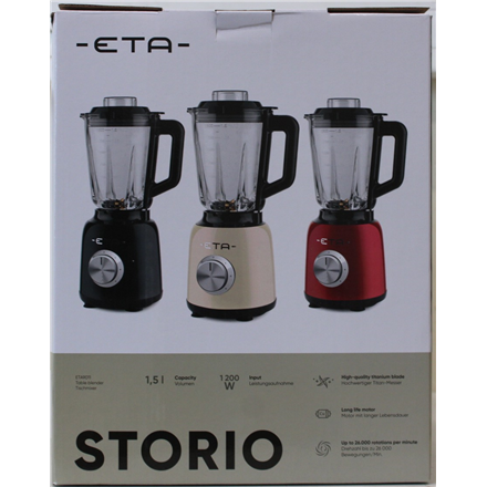 SALE OUT. | ETA Blender | ETA901190010 STORIO | Tabletop | 1200 W | Jar material Glass | Jar capacity 1.5 L | Beige | DAMAGED INNER PACKAGING AND PAINT, DEMO