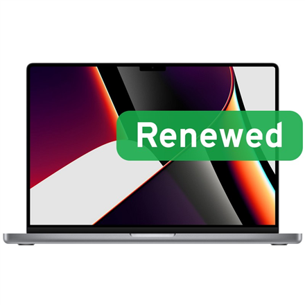 Apple Renewed Grade C | MacBook Pro 16 A2485, 2021 | 16.2 " | 16 GB | SSD | 1000 GB | Apple M1 Pro 16-core CPU | macOS | Keyboard language US | 12 month(s)