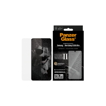 PanzerGlass Ceramic Screen Protector Samsung New Galaxy S26 Ultra | Ultra-Wide Fit w. EasyAligner | PanzerGlass