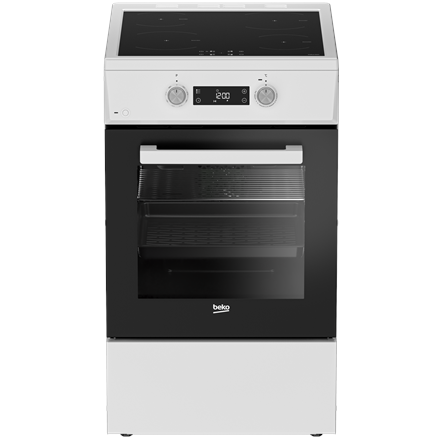 BEKO Cooker | FSM59305WDT | Hob type Induction | Oven type Electric | White | Width 50 cm | Depth 60 cm | Grilling | Energy efficiency class A | 60 L